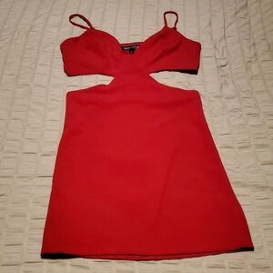 💕 NWOT 💕 Crystal Doll Elegant Red Cut-Out Mini Dress Size L